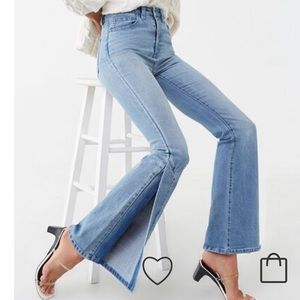 FOREVER 21 high rise flare jeans